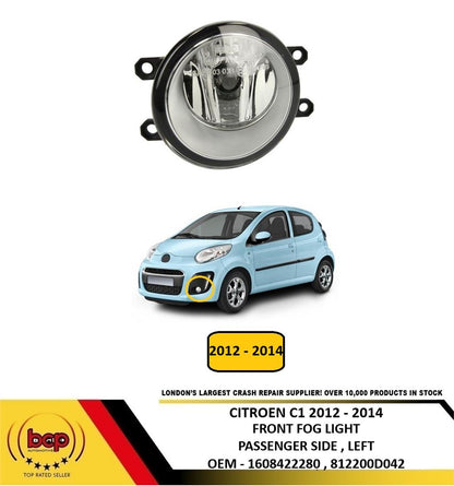 CITROEN C1 2012 – 2014 FRONT BUMPER FOG LIGHT PASSENGER SIDE LEFT NEW