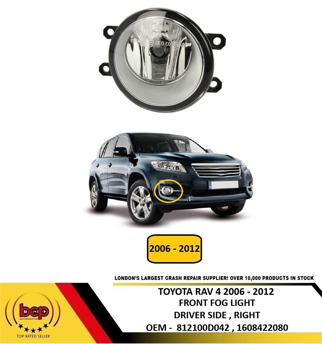 TOYOTA RAV4 2006 - 2012 FRONT BUMPER FOG LIGHT DRIVER SIDE RIGHT