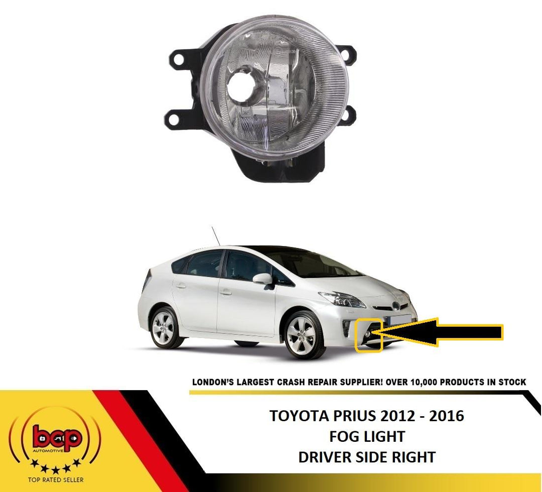 TOYOTA PRIUS 2012 - 2015 FRONT FOG LAMP RIGHT DRIVER SIDE FITS IN GRILLE