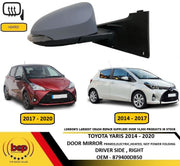 TOYOTA YARIS HYBRID 2014 – 2020 DOOR MIRROR PRIMED ELECTRIC HEATED DRIVERS RIGHT