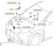 TOYOTA AYGO X 2022 ONWARDS HOOD BONNET HINGE PASSENGER SIDE LEFT 53420K0020