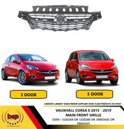 VAUXHALL CORSA E 2015 ON MAIN GRILLE NO CHROME OEM QUALITY NEW