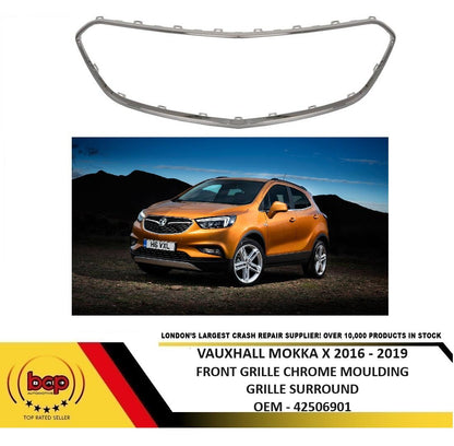 VAUXHALL MOKKA X 2016 - 2019 FRONT GRILLE CHROME FRAME TRIM SURROUND CLIPS IN