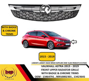 VAUXHALL ASTRA K 2015 – 2019 FRONT RADIATOR GRILLE WITH CHROME TRIMS WITH BADGE