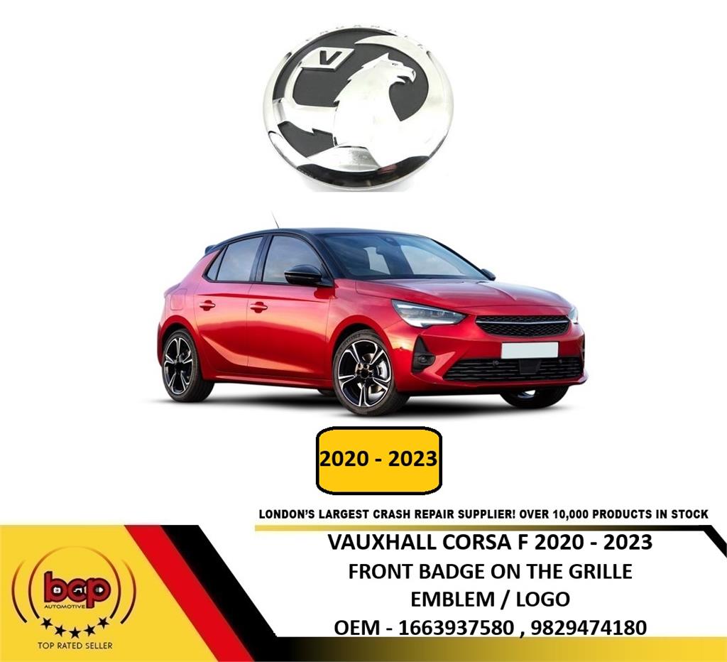 VAUXHALL CORSA F 2020 - 2023 FRONT BADGE EMBLEM  LOGO ON THE RADIATOR GRILLE