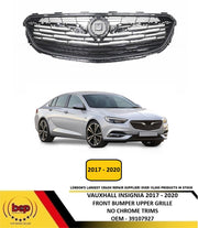 VAUXHALL INSIGNIA 2017 - 2021 GRILLE MAIN TOP RADIATOR NO CHROME