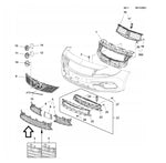 Load image into Gallery viewer, VAUXHALL ASTRA K 2019 – 2022 FRONT BUMPER LOWER CENTRE GRILLE WITH PDC HOLES NEW
