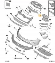 VAUXHALL MOKKA 2021 – 2024 FRONT BUMPER UPPER GRILLE FRAME GLOSS BLACK NEW