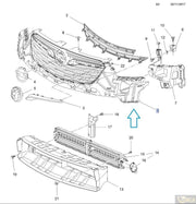 VAUXHALL CROSSLAND X 2017–2020 FRONT BUMPER RADIATOR GRILLE WITHOUT CHROME TRIMS