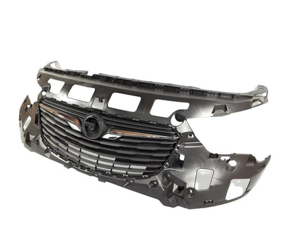 VAUXHALL COMBO 2018 - 2024 FRONT BUMPER UPPER RADIATOR GRILLE WITH CHROME TRIMS