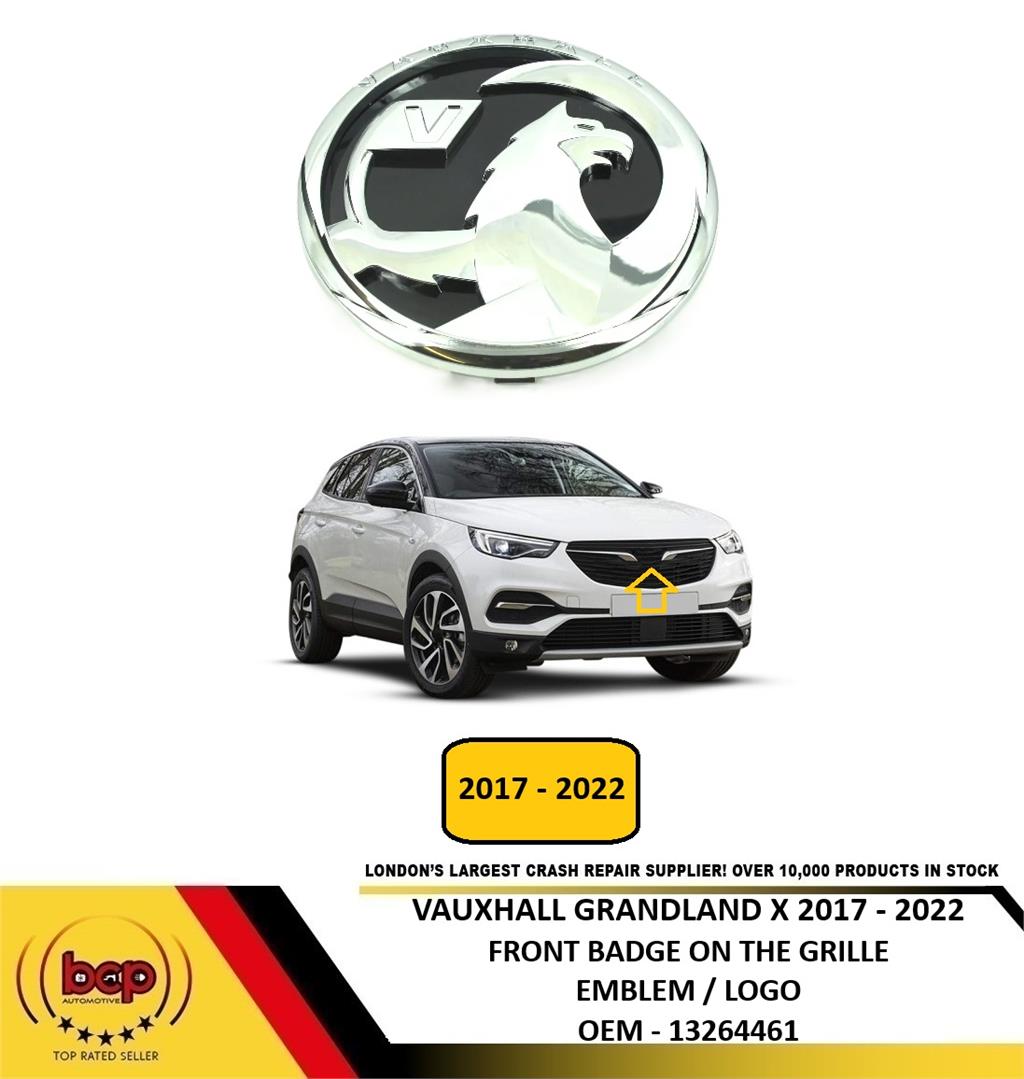 VAUXHALL GRANDLAND X 2017 - 2022 FRONT BADGE EMBLEM  LOGO ON THE RADIATOR GRILLE