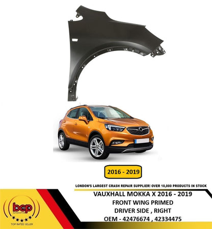 VAUXHALL MOKKA X 2016 - 2019 FRONT WING RIGHT DRIVERS NEW INSURANCE APPROVED