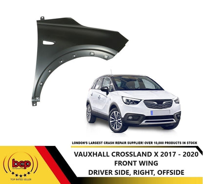 VAUXHALL CROSSLAND X 2017 - 2021 FRONT WING FENDER RIGHT DRIVERS OFFSIDE PANEL