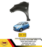 VAUXHALL AGILA 2008 - 2015 FRONT WING FENDER PRIMED LEFT PASSENGER SIDE NEW