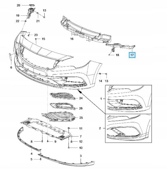 VAUXHALL ASTRA K FRONT BUMPER BRACKET HEADLAMP MOUNT 2015 – 2019 RIGHT O/S