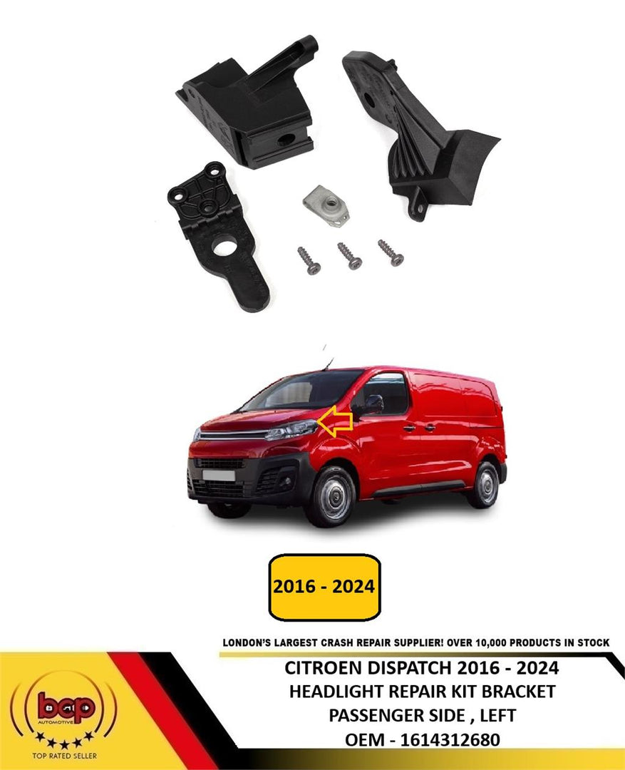 PEUGEOT 5008 2017 - 2021 HEADLIGHT REPAIR BRACKET KIT MOUNT PASSENGER SIDE LEFT