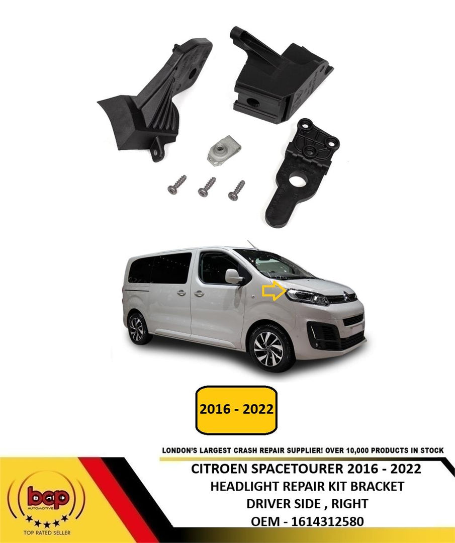 PEUGEOT 5008 2017 - 2021 HEADLIGHT REPAIR BRACKET KIT MOUNT PASSENGER SIDE LEFT