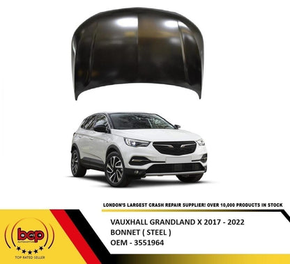 VAUXHALL GRANDLAND X 2017 – 2022  BONNET STEEL DELIVERED TO YOUR DOOR
