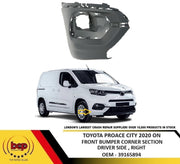 TOYOTA PROACE CITY 2020 ON FRONT BUMPER CORNER SECTION END CAP PRIMED RIGHT SIDE