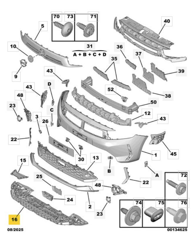 VAUXHALL CORSA 2023 ON FRONT BUMPER UNDERTRAY UNDERCOVER SHIELD GUARD 9850381480
