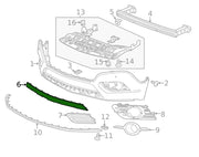 VAUXHALL MOKKA 2012 - 2016 FRONT BUMPER LOWER TRIM  GREY SILVER 95276671