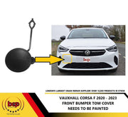 VAUXHALL CORSA F FRONT BUMPER 2020 - 2023 TOW COVER HOOK BAR COVER