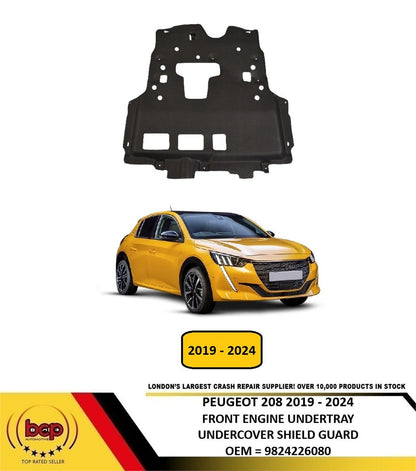 PEUGEOT 208 2019 - 2024 FRONT ENGINE UNDERTRAY COVER SHIELD GUARD NEW 9824226080