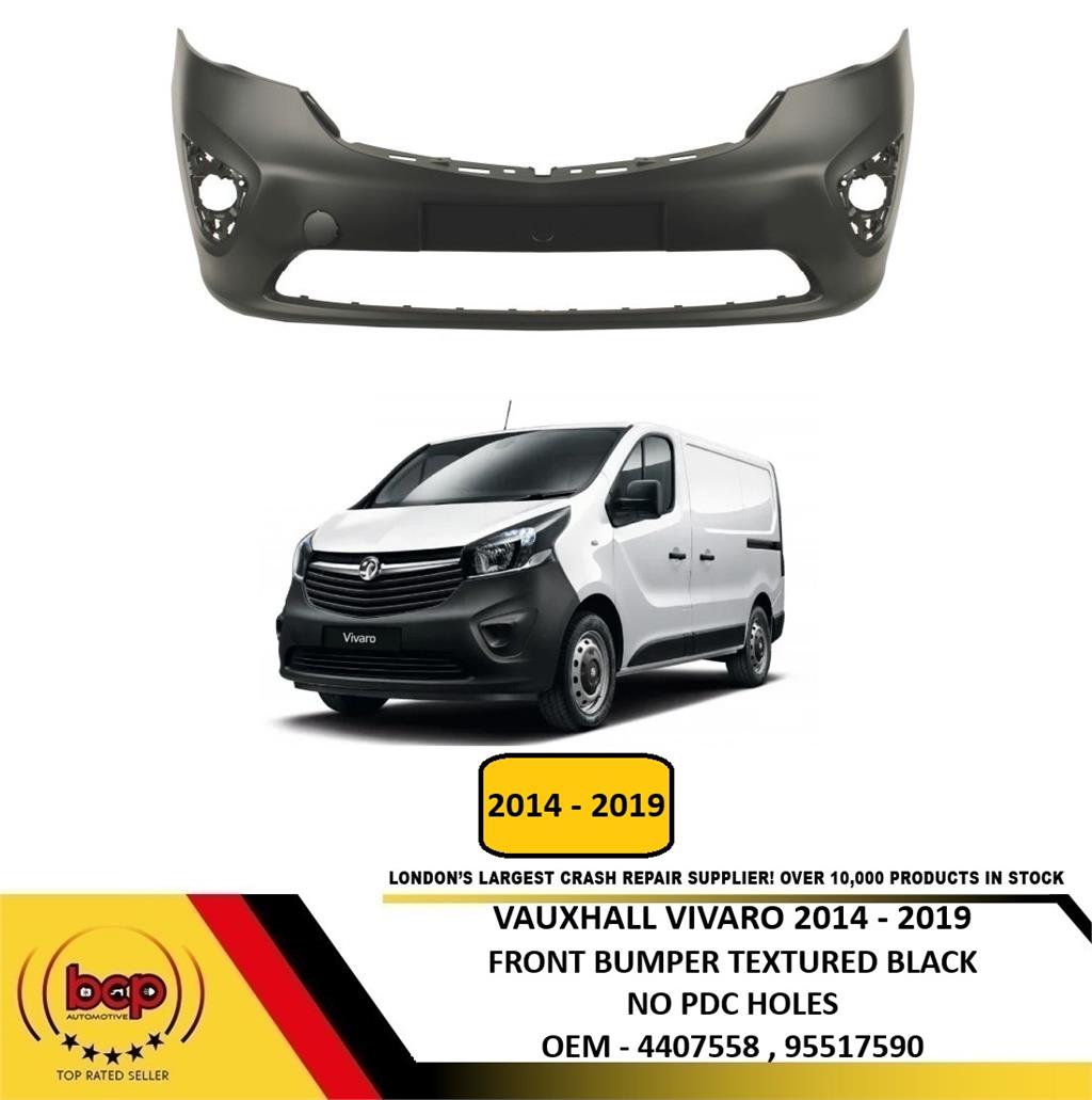 VAUXHALL VIVARO 2014 - 2019 FRONT BUMPER TEXTURED INSURANCE APPROVED 95517590