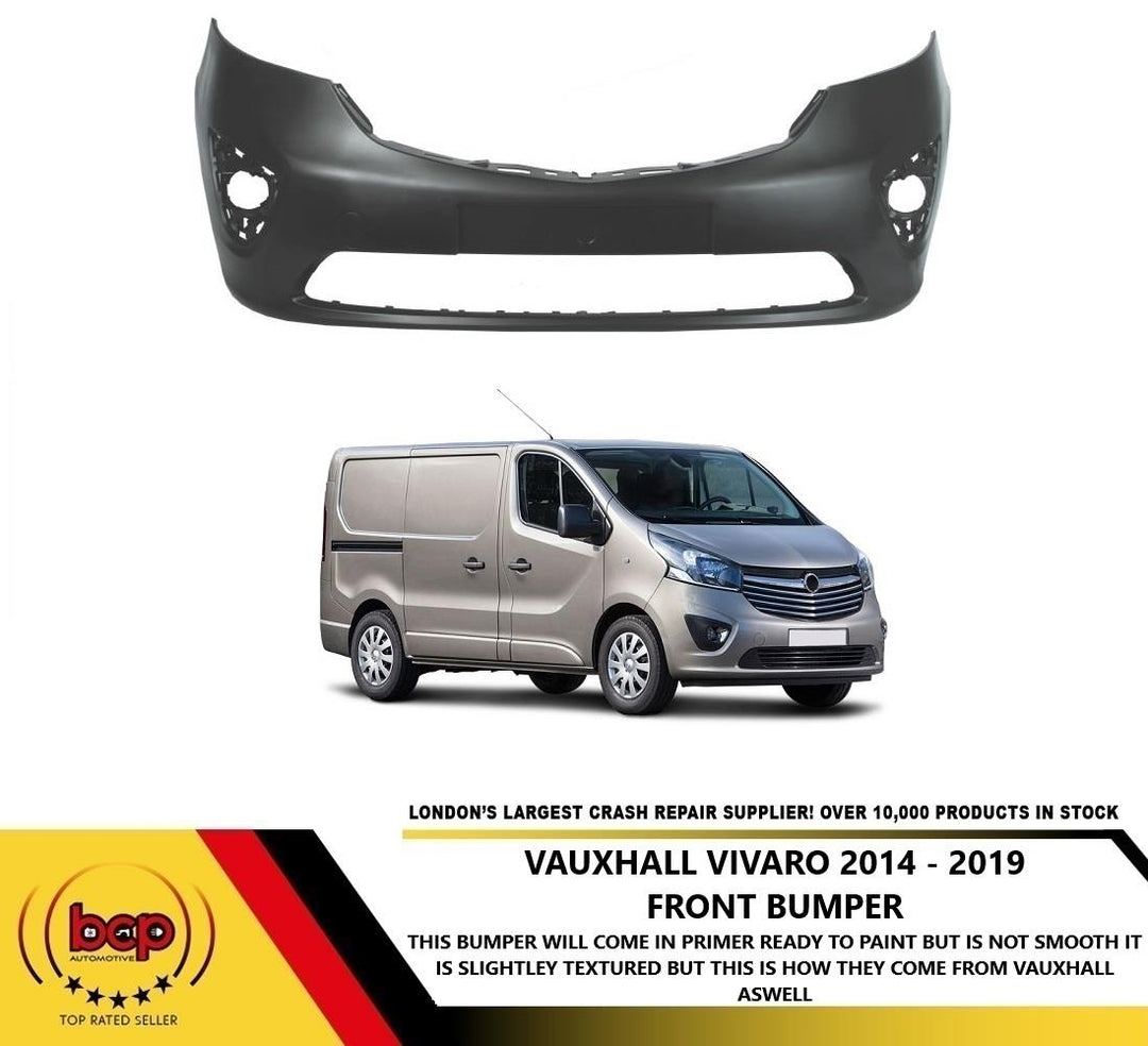 VAUXHALL VIVARO 2014 - 2019 FRONT BUMPER TEXTURED PRIMED TO BE PAINTED