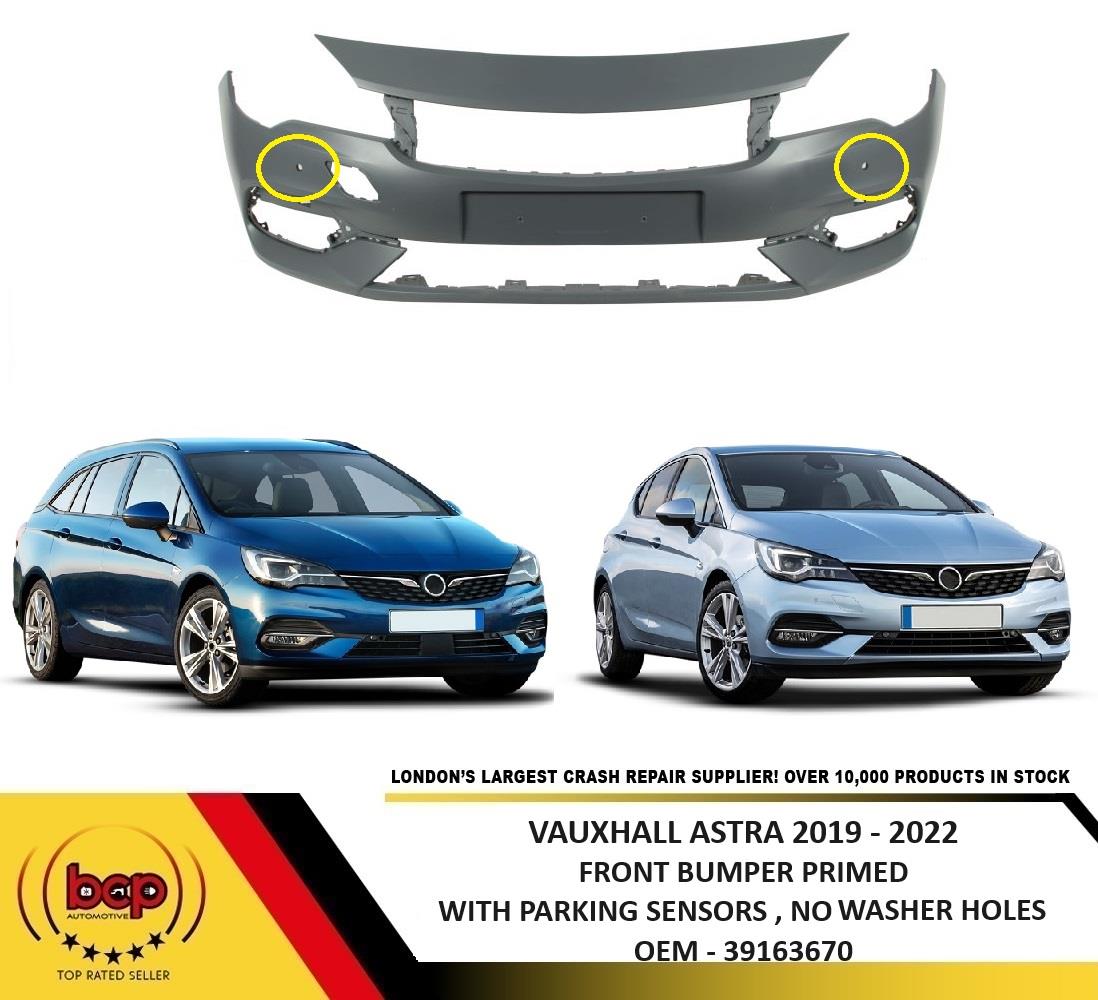 VAUXHALL ASTRA 2019 - 2022 FRONT BUMPER PRIMED WITH PARKING SENSORS PRIMED