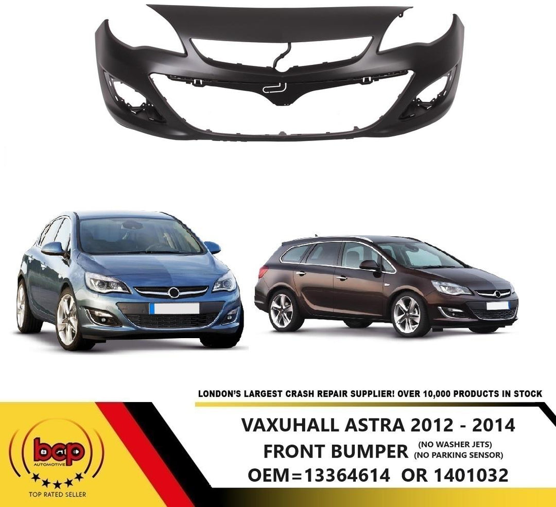 VAUXHALL ASTRA J 2012 2013 2014 2015 FRONT BUMPER 13364614 PRIMED NEW OEM SPEC