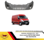 Load image into Gallery viewer, VAUXHALL MOVANO 2010 - 2019 FRONT BUMPER WITH FOG LIGHT HOLES TEXTURED
