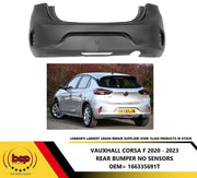 VAUXHALL CORSA F REAR BUMPER 2020 - 2023 NO PARKING SENSORS NOT FOR PREMIUM/GS