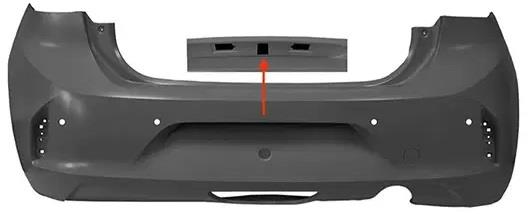 VAUXHALL CORSA F 2019 – 2023 REAR BUMPER PRIMED 4 PARKING SENSOR & CAMERA HOLE