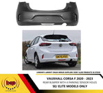 Load image into Gallery viewer, VAUXHALL CORSA F REAR BUMPER 2020 - 2023 WITH 4 PARKING SENSOR HOLES
