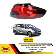 VAUXHALL ZAFIRA TOURER 2012 – 2016 REAR LIGHT OUTER SECTION DRIVER SIDE RIGHT