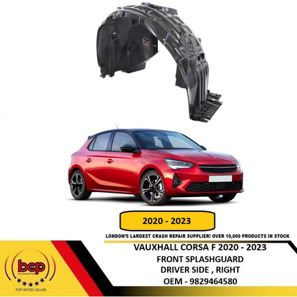 VAUXHALL CORSA F 2020 – 2023 FRONT SPLASHGUARD INNER WHEEL ARCH DRIVERS SIDE