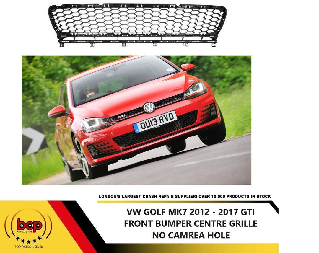 VW GOLF  MK7 2013 - 2017 GTI FRONT BUMPER CENTRE GRILLE NO CAMERA HOLE