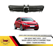 VW GOLF MK7 2012 - 2017 FRONT RADIATOR GRILLE WITH CHROME TRIM 5G0853651MZLL