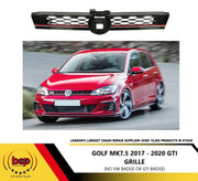 VW GOLF MK 7.5 2017 - 2020 FRONT GRILLE GTI MODELS NO BADGE RED + CHROME