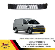VOLKSWAGEN CADDY 2021 ON FRONT BUMPER CENTRE GRILLE LOWER WITH RADAR HOLE PRIMED