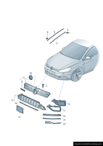 Load image into Gallery viewer, VW GOLF MK7 2017 - 2020 FRONT BUMPER LOWER GRILLE MOULDING TRIM STRIP RIGHT O/S