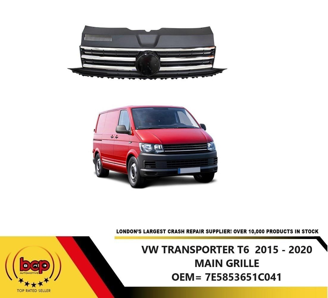 VW TRANSPORTER T6 FRONT MAIN RADIATOR GRILLE 2015 – 2020 7E5853651C041