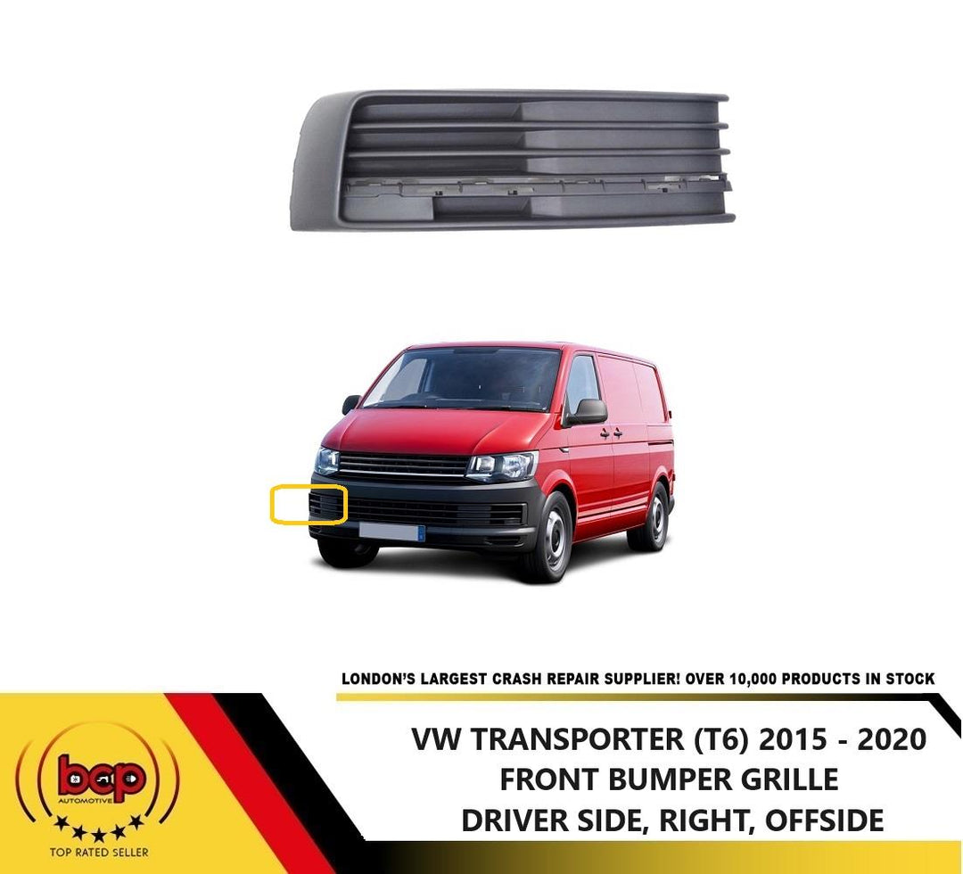 VW TRANSPORTER T6 FRONT LOWER GRILLE RIGHT DRIVER 2015 – 2020 NEW 7E58536839B9