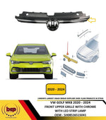 Load image into Gallery viewer, VW GOLF MK8 2020 -2024 FRONT UPPER GRILLE WITH CHROME &amp; LED LIGHT 5H0853651S041