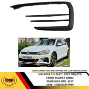 VW GOLF 7.5 2017 – 2020 GTI GTD FRONT BUMPER GRILLE PASSENGER SIDE LEFT NEW