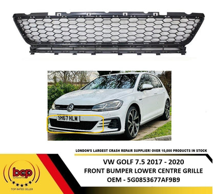 VW GOLF 7.5 2017 – 2020 FRONT BUMPER LOWER CENTRE GRILLE FITS GTI GTD ONLY