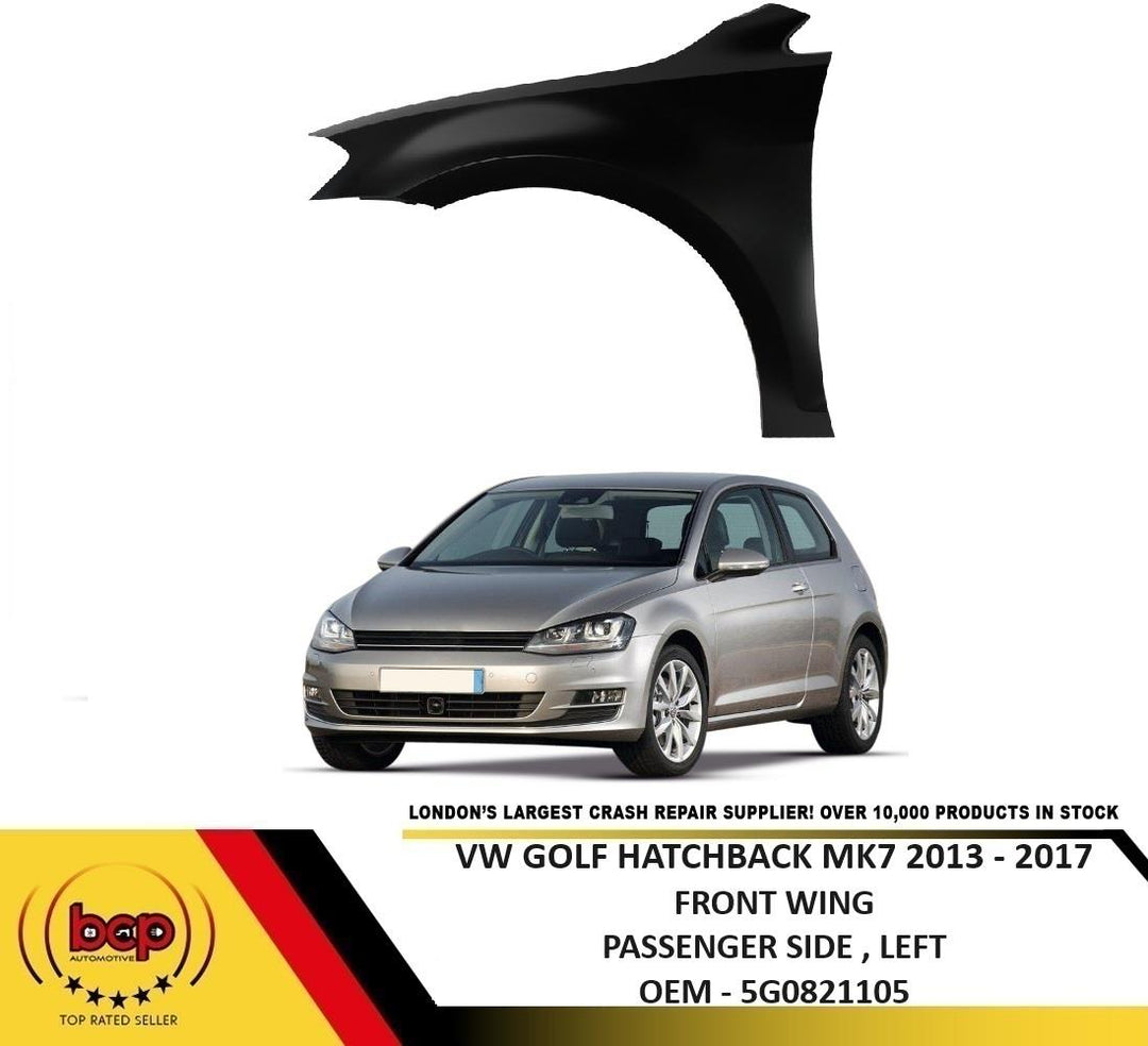 VW GOLF MK7 2013 - 2017 FRONT WING LH LEFT NS NEARSIDE PASSENGERS PRIMED NEW