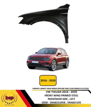 VW TIGUAN 2016 2017 2018 2019 2020 FRONT WING PRIMED PASSENGERS SIDE LEFT