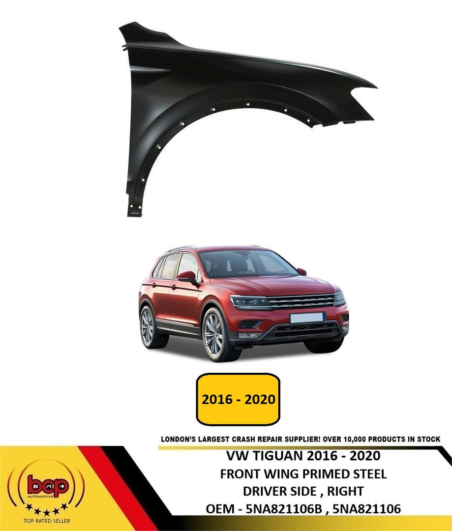 VW TIGUAN 2016 2017 2018 2019 2020 FRONT WING PRIMED RIGHT DRIVERS SIDE RIGHT